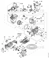 A   Moteur électrique, Module électronique, Réservoir d'huile pour Stihl MSA 300.0