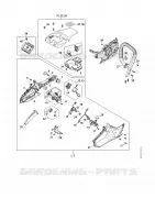 B   Carter de poignée, Poignée tubulaire, Capot pour Stihl MSA 300.0