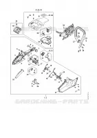 B   Carter de poignée, Poignée tubulaire, Capot pour Stihl MSA 300.0 C-O