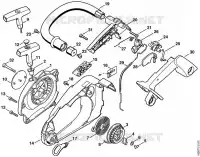 Carter de ventilateur, Poignée tubulaire pour Stihl MS 190 T