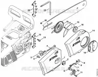 Couvercle de pignon pour Stihl MS 190 T