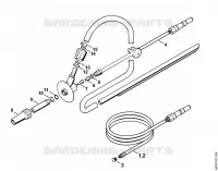 Kit de nettoyage de canalisations, Disp. sablage avec projection d'eau pour Stihl RE 282 PLUS