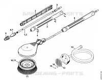 Turbo buse, Turbo brosse, Tuyau flexible d'aspiration pour Stihl RE 282 PLUS