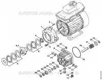 Carter de commande, Pompe pour Stihl RE 280 K