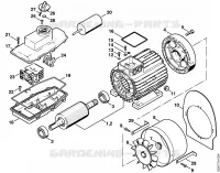 Moteur électrique, Boîtier électrique pour Stihl RE 280 K