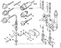 Piston distributeur, Câble d'alimentation pour Stihl RE 280 K