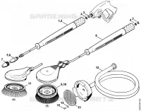 Turbo buse, Turbo brosse, Tuyau flexible d'aspiration pour Stihl RE 280 K
