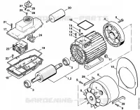 Moteur électrique, Boîtier électrique pour Stihl RE 270 K