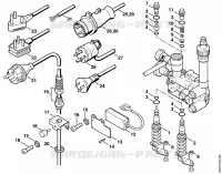 Piston distributeur, Câble d'alimentation pour Stihl RE 270 K