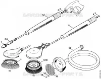 Turbo buse, Turbo brosse, Tuyau flexible d'aspiration pour Stihl RE 270 K