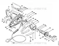 Corps, Induit, Protège main pour Stihl E 10