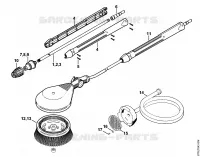 Turbo buse, Turbo brosse, Tuyau flexible d'aspiration pour Stihl RE 361 PLUS