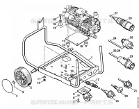 Chariot, Câble d'alimentation pour Stihl RE 550 W