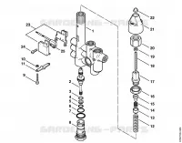 Bloc de réglage et de sécurité, Piston distributeur pour Stihl RE 521