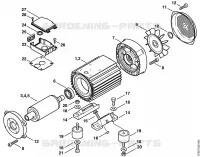 Moteur électrique pour Stihl RE 661 PLUS