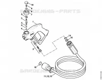 Pistolet, Flexible haute pression (40.2009) pour Stihl RE 661 PLUS