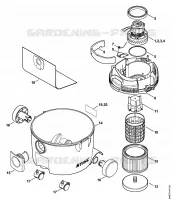 Moteur électrique, Filtre, Réservoir pour Stihl SE 61