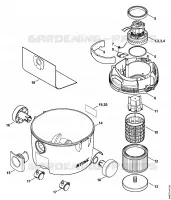 Moteur électrique, Filtre, Réservoir pour Stihl SE 61 E