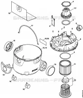 Moteur électrique, Filtre, Réservoir pour Stihl SE 62
