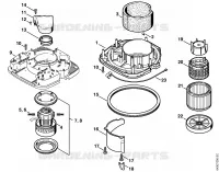 Carter moteur, Moteur électrique, Filtre pour Stihl SE 120 E