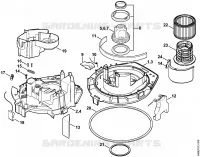 Carter moteur, Moteur électrique, Filtre pour Stihl SE 122