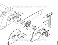 Couvercle de pignon, Outils pour Stihl MSE 160 C-Q