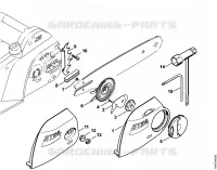Couvercle de pignon, Outils pour Stihl MSE 200 C-BQ