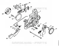 Carter de réducteur, Pompe à huile pour Stihl MSE 141 C-Q