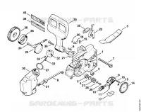 Carter de réducteur, Pompe à huile pour Stihl MSE 220 C