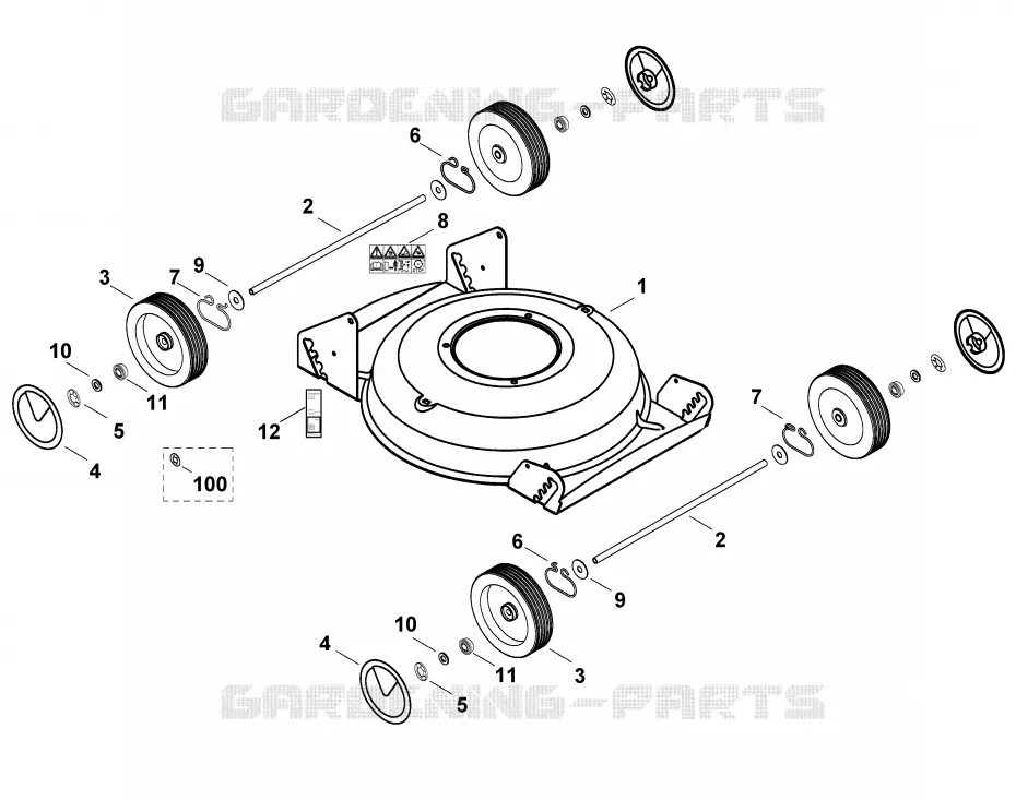 B - Carter, entraînement Stihl Tondeuses Tondeuses VIKING : MB MB 2 R  MB 2 R