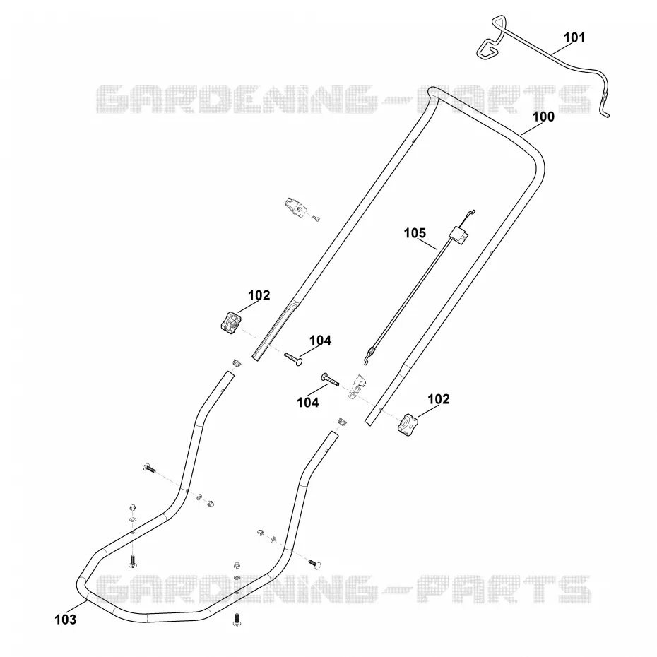 A1 - Guidon Stihl Tondeuses Tondeuses VIKING : MB MB 2.2 R  MB 2.2 R