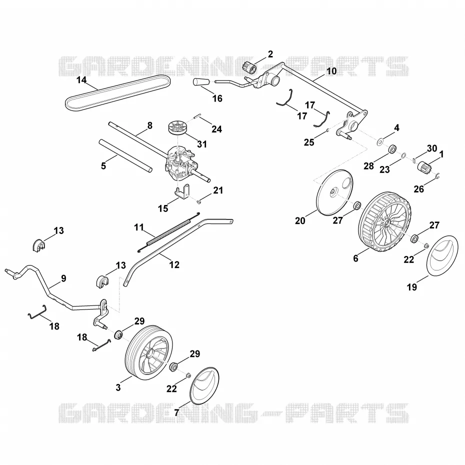 C - Entraînement, Transmission Stihl Tondeuses Tondeuses VIKING : MB MB 248.2 T  MB 248.2 T