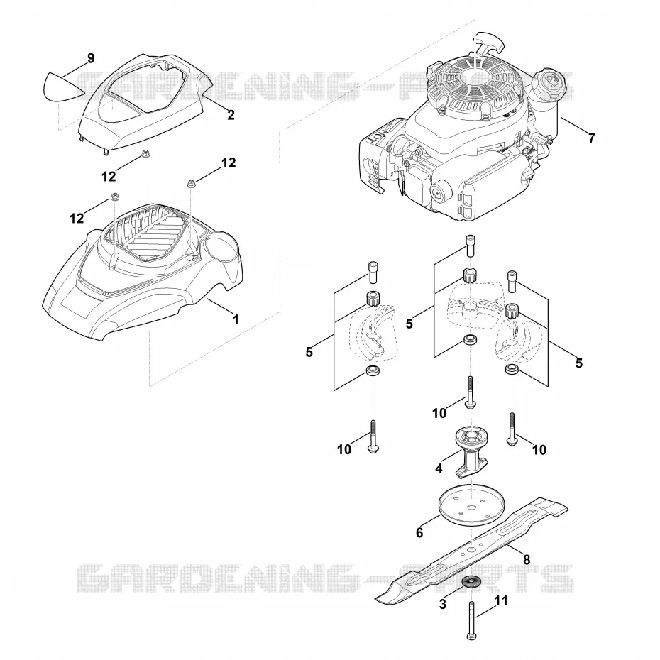 E - Moteur, lame Stihl Tondeuses Tondeuses VIKING : MB MB 4.1 RTP  MB 4.1 RTP