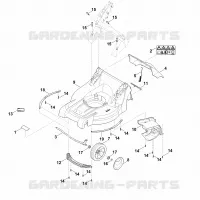 B   Carter, Axe pour Stihl MB 448.1 TC