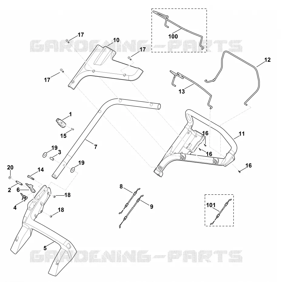 A - Guidon Stihl Tondeuses Tondeuses VIKING : MB MB 448.1 TC  MB 448.1 TC