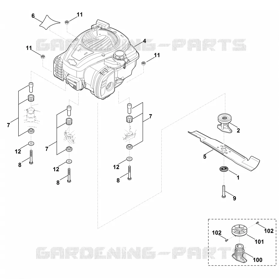 D - Moteur, lame Stihl Tondeuses Tondeuses VIKING : MB MB 448.1 TC  MB 448.1 TC
