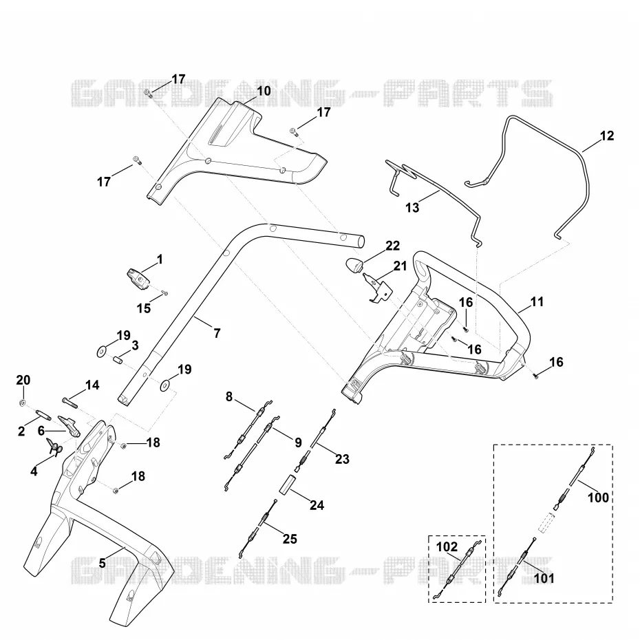 A - Guidon Stihl Tondeuses Tondeuses VIKING : MB MB 448.1 VC  MB 448.1 VC