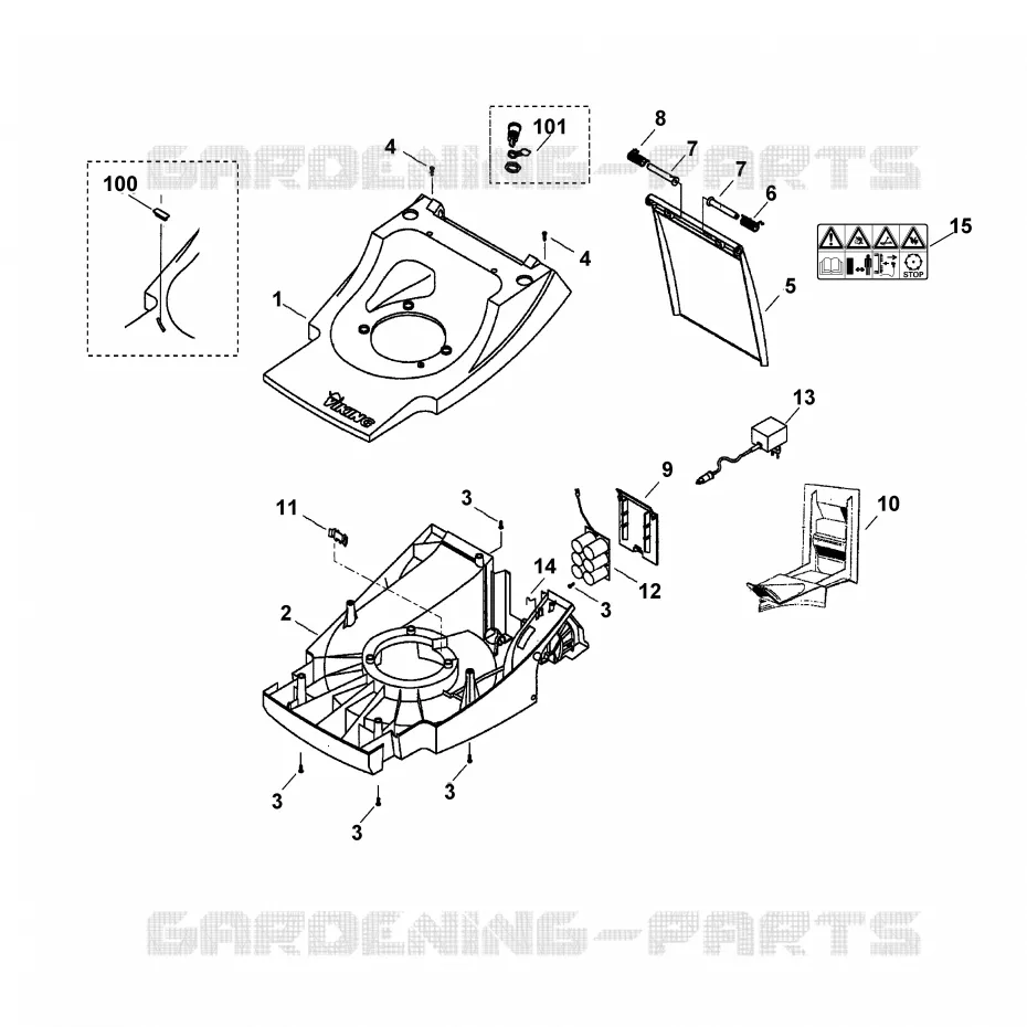 C - Carter Stihl Tondeuses Tondeuses VIKING : MB MB 455 E  MB 455 E