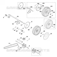 E   Axe, Transmission pour Stihl MB 545.0 T