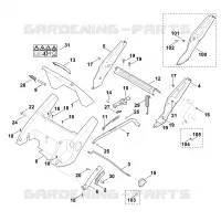 C   Chassis, Réglage de hauteur pour Stihl MB 545.0 VM