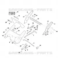 C   Chassis, Réglage de hauteur pour Stihl MB 545.1 VE