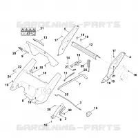 C   Chassis, Réglage de hauteur pour Stihl MB 545.1 VM