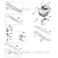 E   Moteur, lame pour Stihl MB 555 E