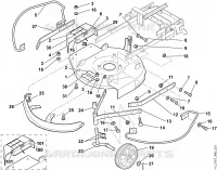 C   Carter, roue avant pour Stihl MB 6 RC
