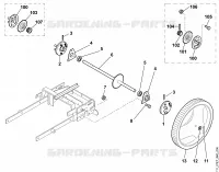 F   Roue arriere pour Stihl MB 6 RC