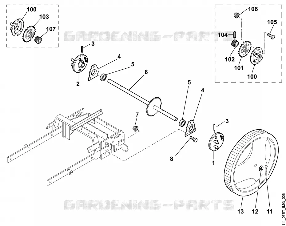 F - Roue arriere Stihl Tondeuses Tondeuses VIKING : MB MB 6 RC  MB 6 RC