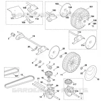 E   Axe, Transmission pour Stihl MB 650.0 VS