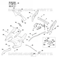 C   Chassis, Réglage de hauteur pour Stihl MB 650.0 KS