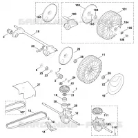 E   Axe, Transmission pour Stihl MB 650.0 OS