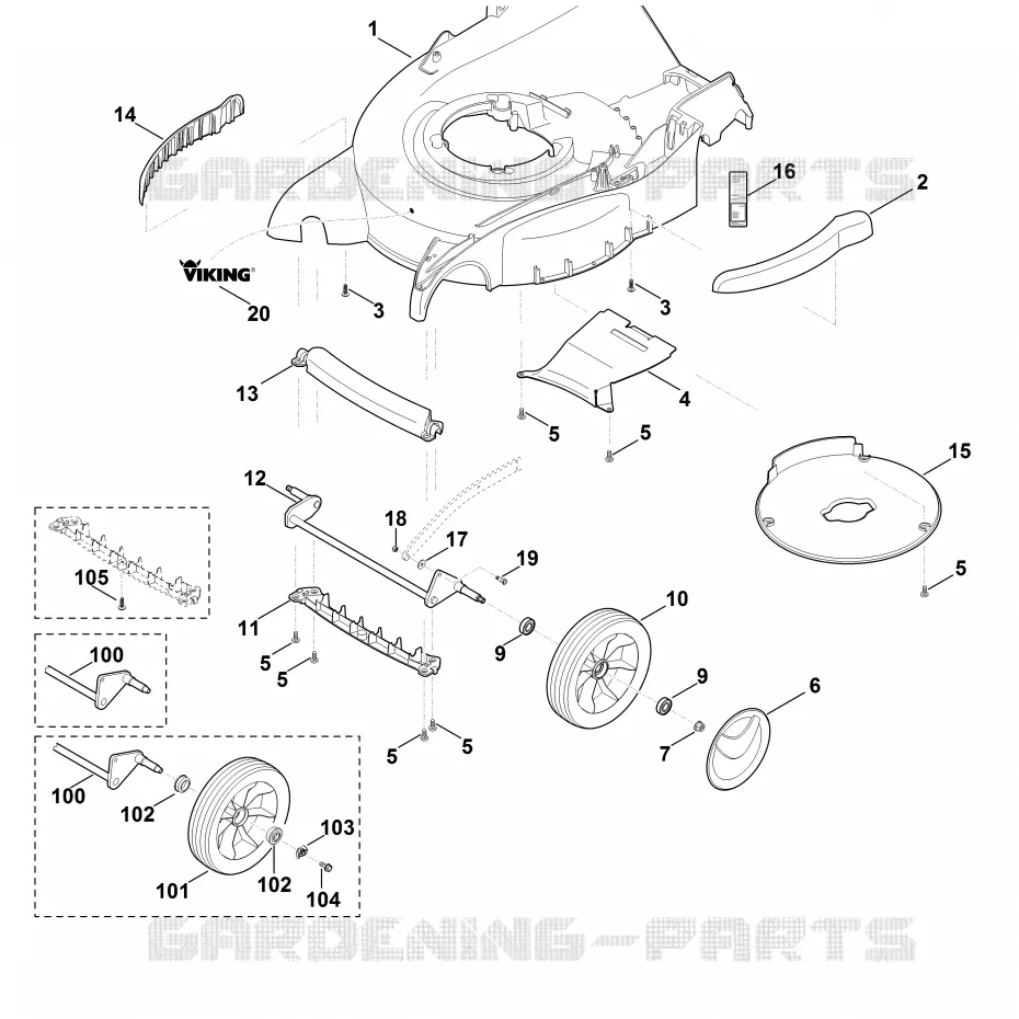D - Carter, Axe Stihl Tondeuses Tondeuses VIKING : MB MB 650.0 OS  MB 650.0 OS